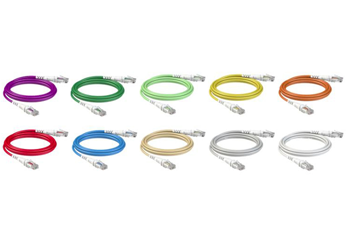 foto Sistema de identificación de cable RJ45 en versión SLIM y diez colores.